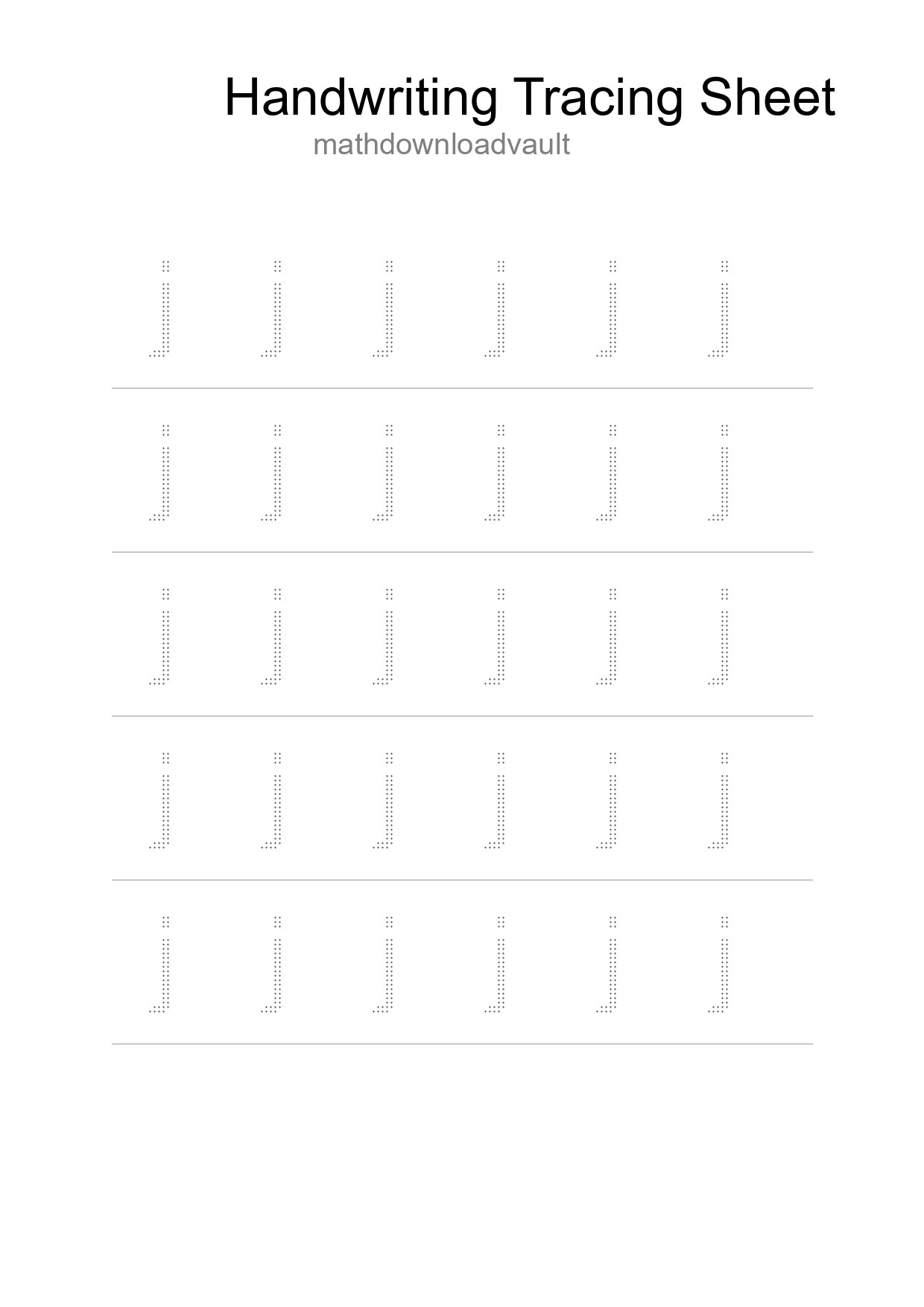 Printable Tracing Worksheet For Kids - Part 98